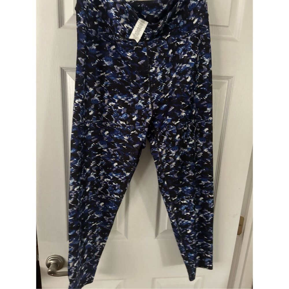 Fabletics Demi Lovato Leggings Athletic Blue Purple Black Size XXL